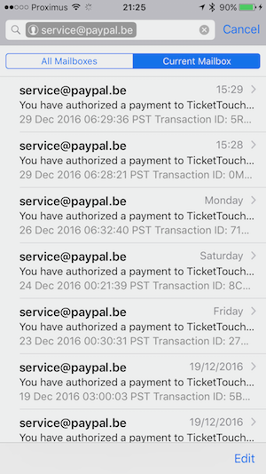 Paypal mail